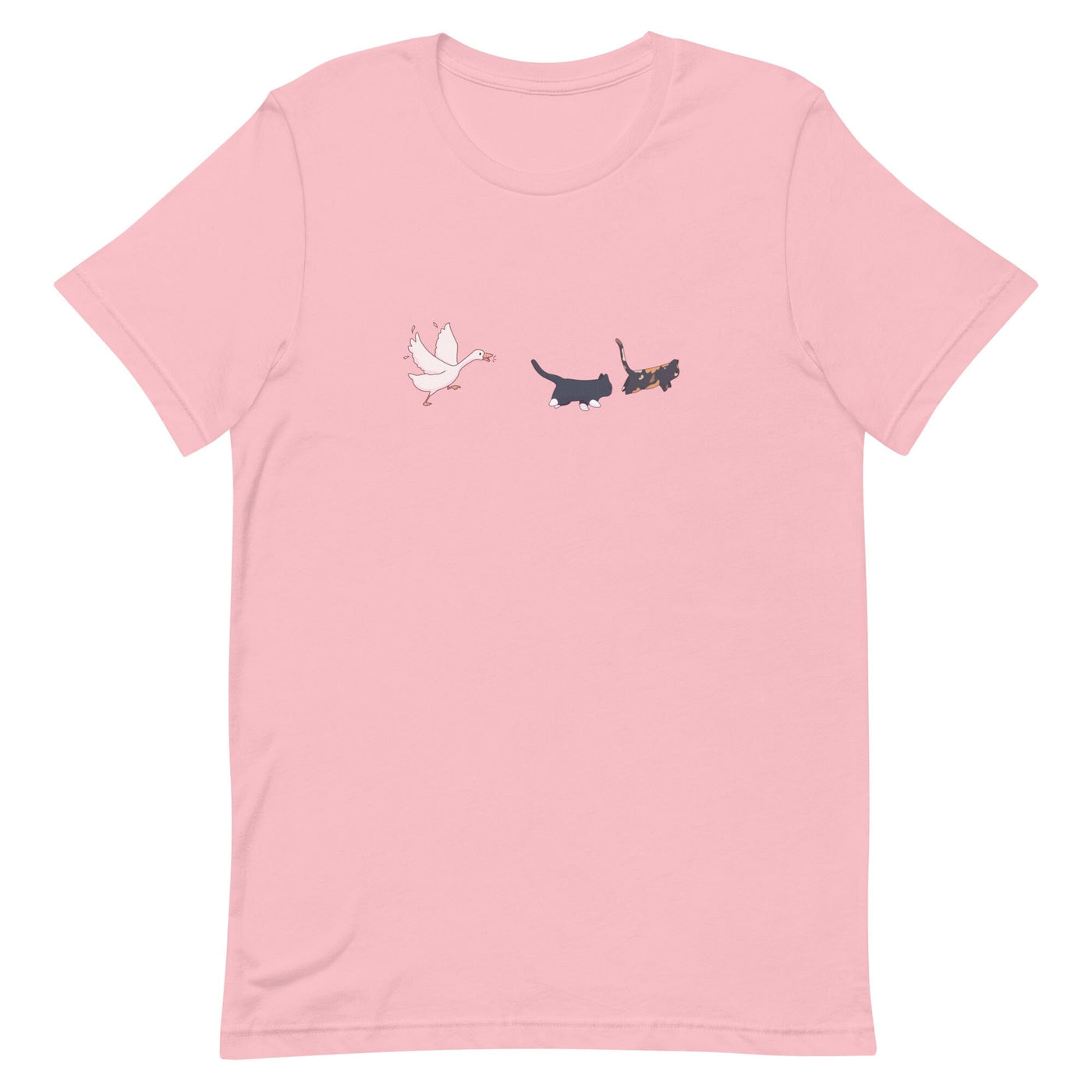 Goose Chase | Unisex t-shirt | TTI Stream Threads & Thistles Inventory Pink S 