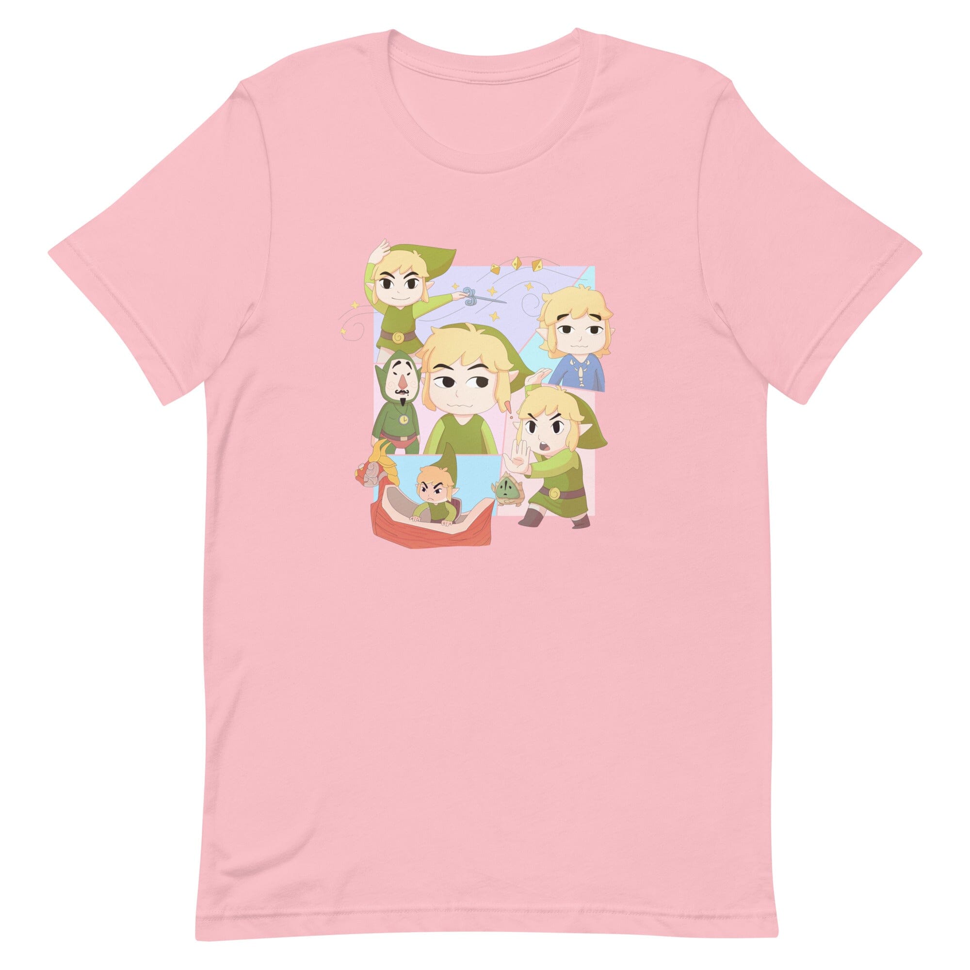 The Many Faces from Wind Waker | Unisex t-shirt Threads & Thistles Inventory Pink S 