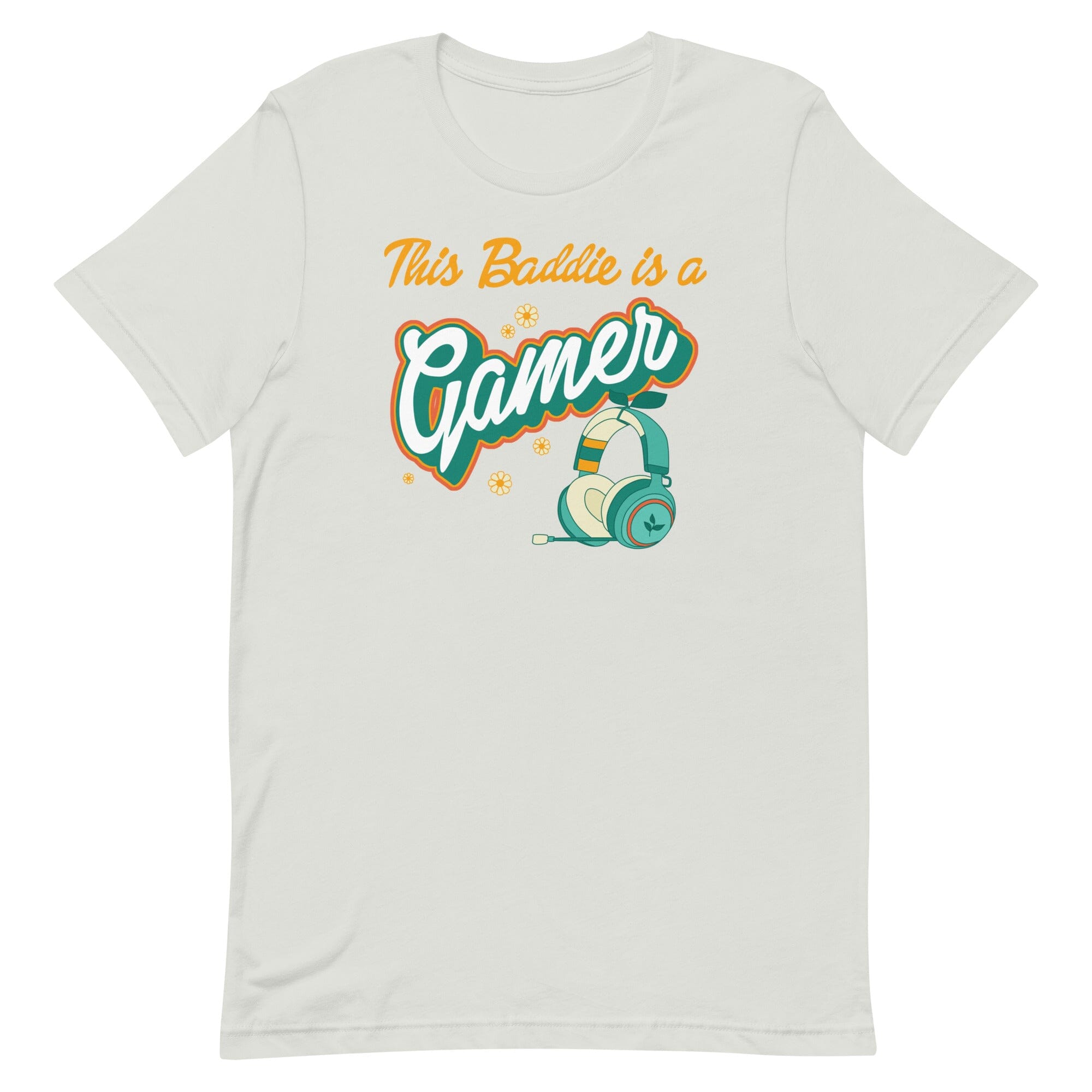 This Baddie is a Gamer | Unisex t-shirt | Feminist Gamer Threads & Thistles Inventory Silver (Retro Cottagecore) S 