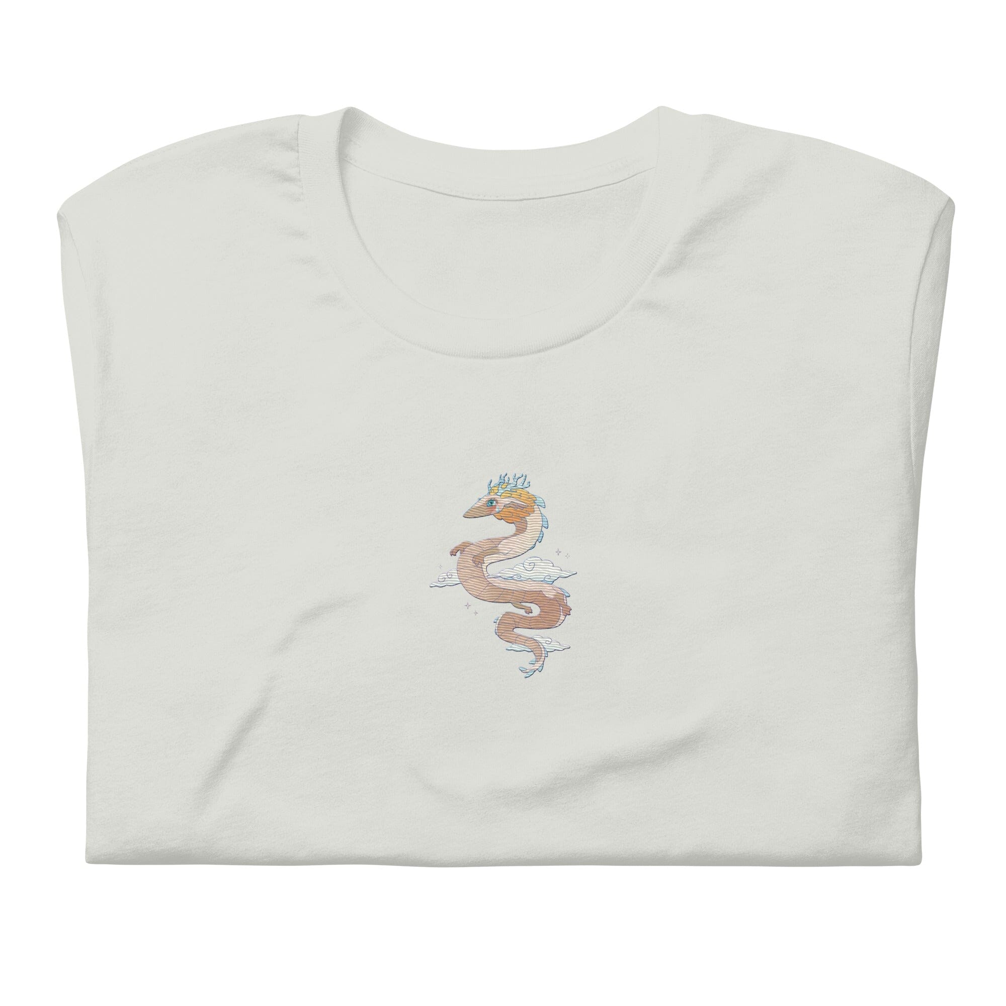 Light Dragon | Embroidered Unisex t-shirt | Zelda Titty Tea Threads & Thistles Inventory Silver S 