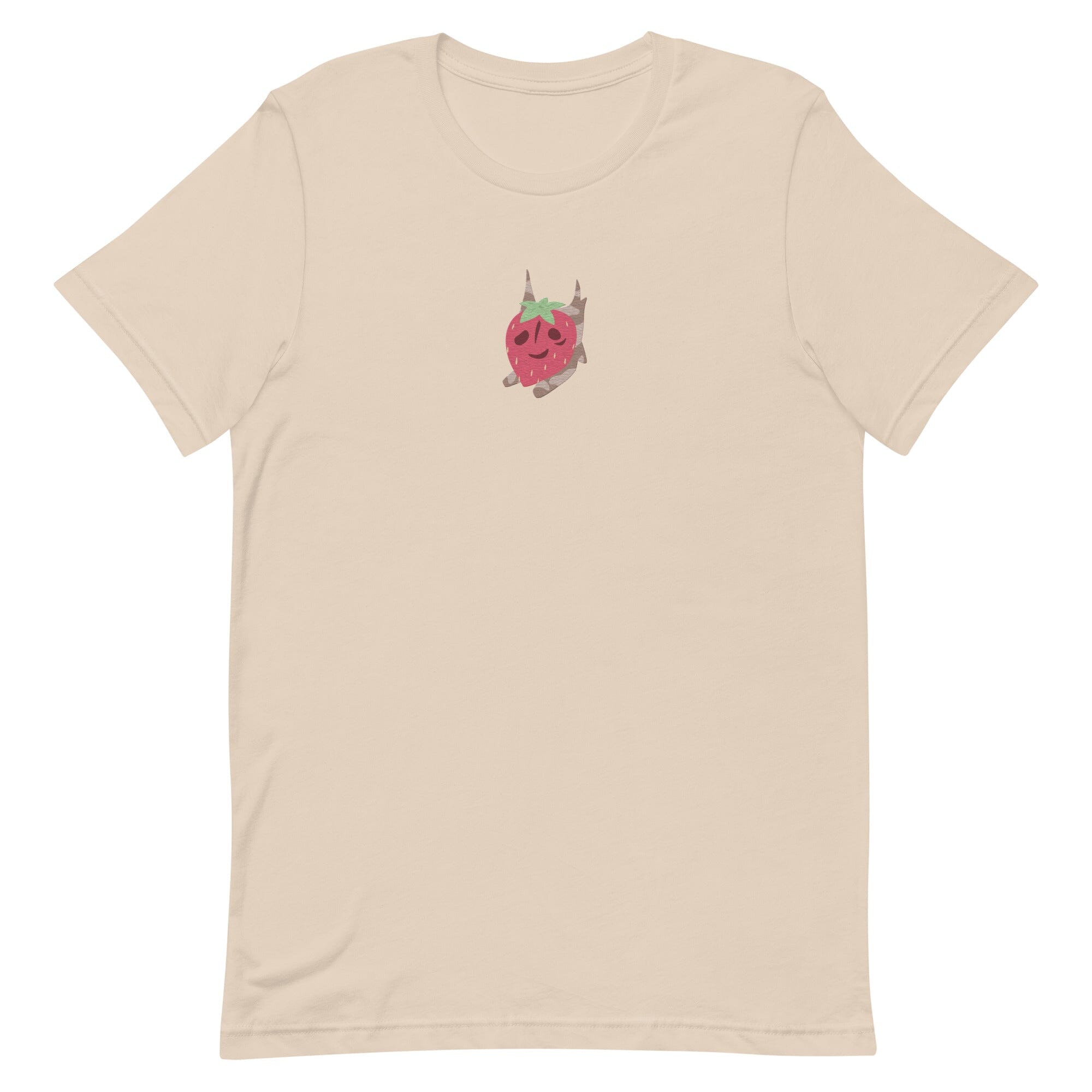 Strawberry Korok | Embroidered Unisex t-shirt | Titty Tea Zelda Threads & Thistles Inventory Soft Cream XS 