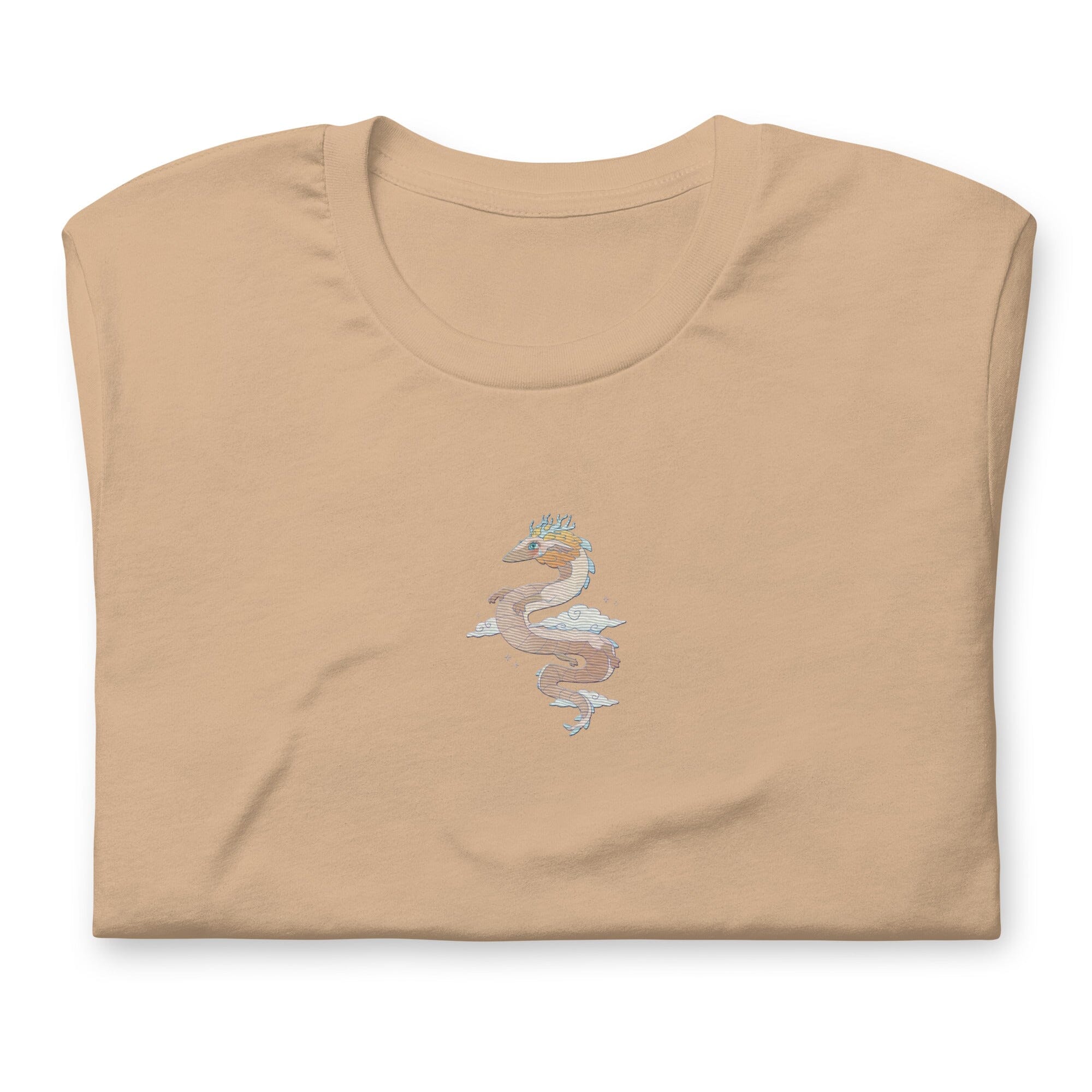 Light Dragon | Embroidered Unisex t-shirt | Zelda Titty Tea Threads & Thistles Inventory Tan XS 