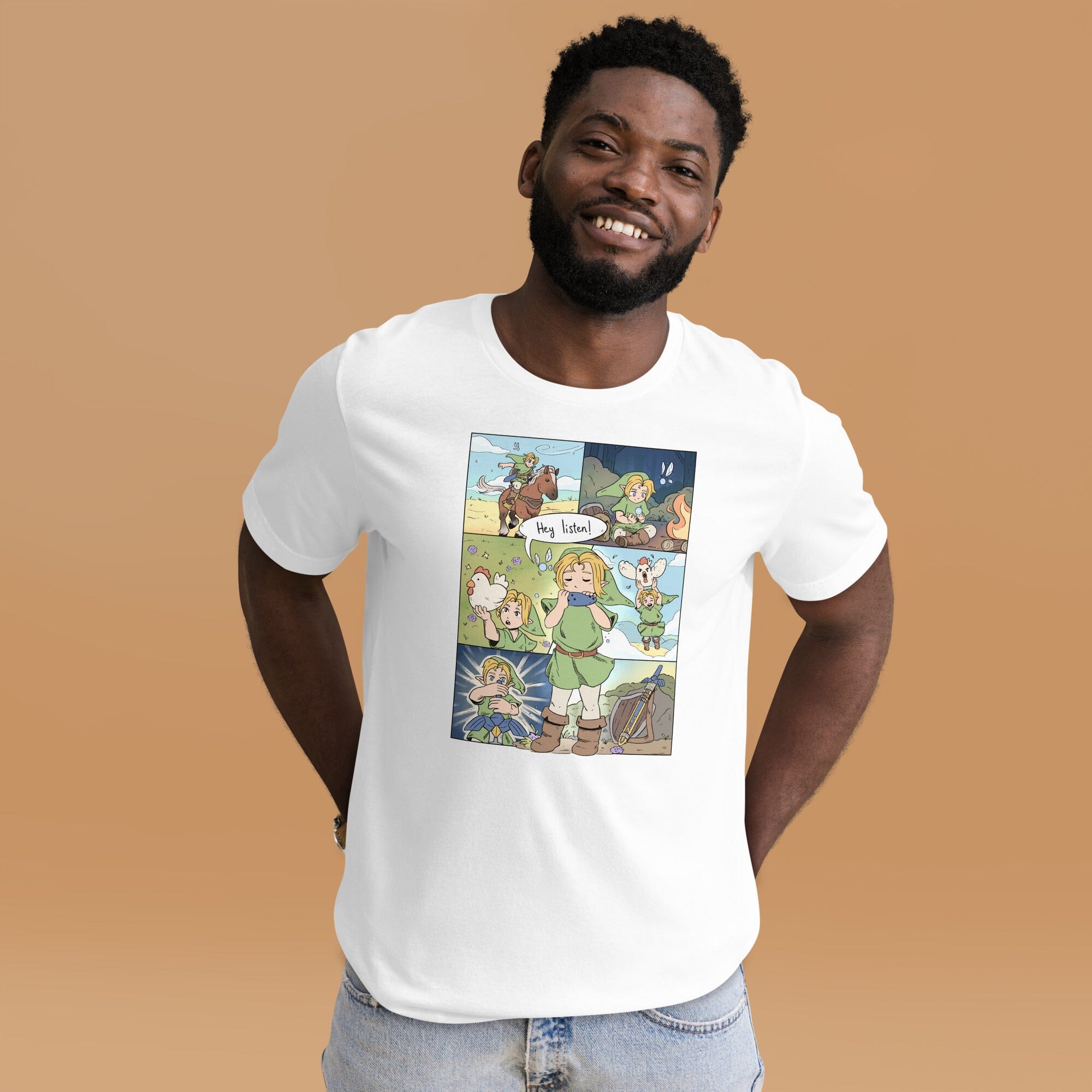 Ocarina of Time Comic | Unisex t-shirt | Zelda Titty Tea Threads & Thistles Inventory 