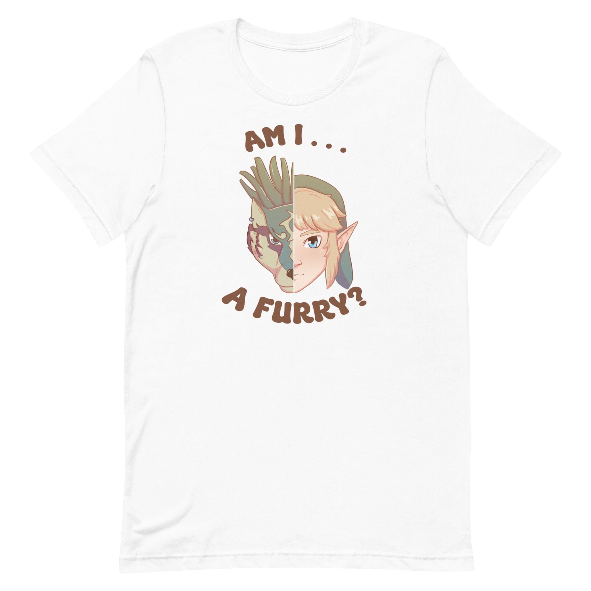 Am I a Furry? | Unisex t-shirt | Titty Tea Zelda Threads & Thistles Inventory White XS 
