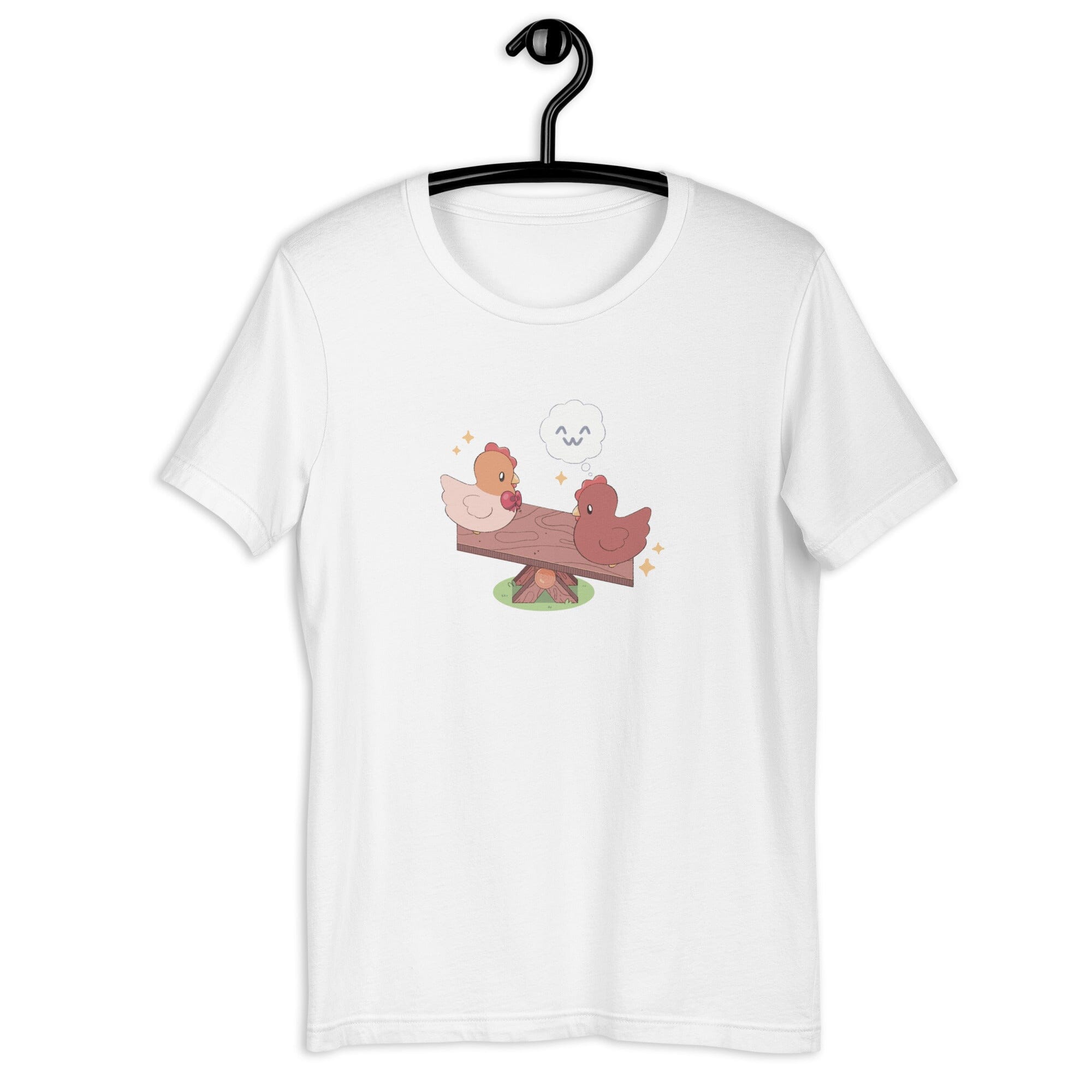 Chicken Seesaw | Unisex t-shirt | Fields of Mistria Threads & Thistles Inventory 