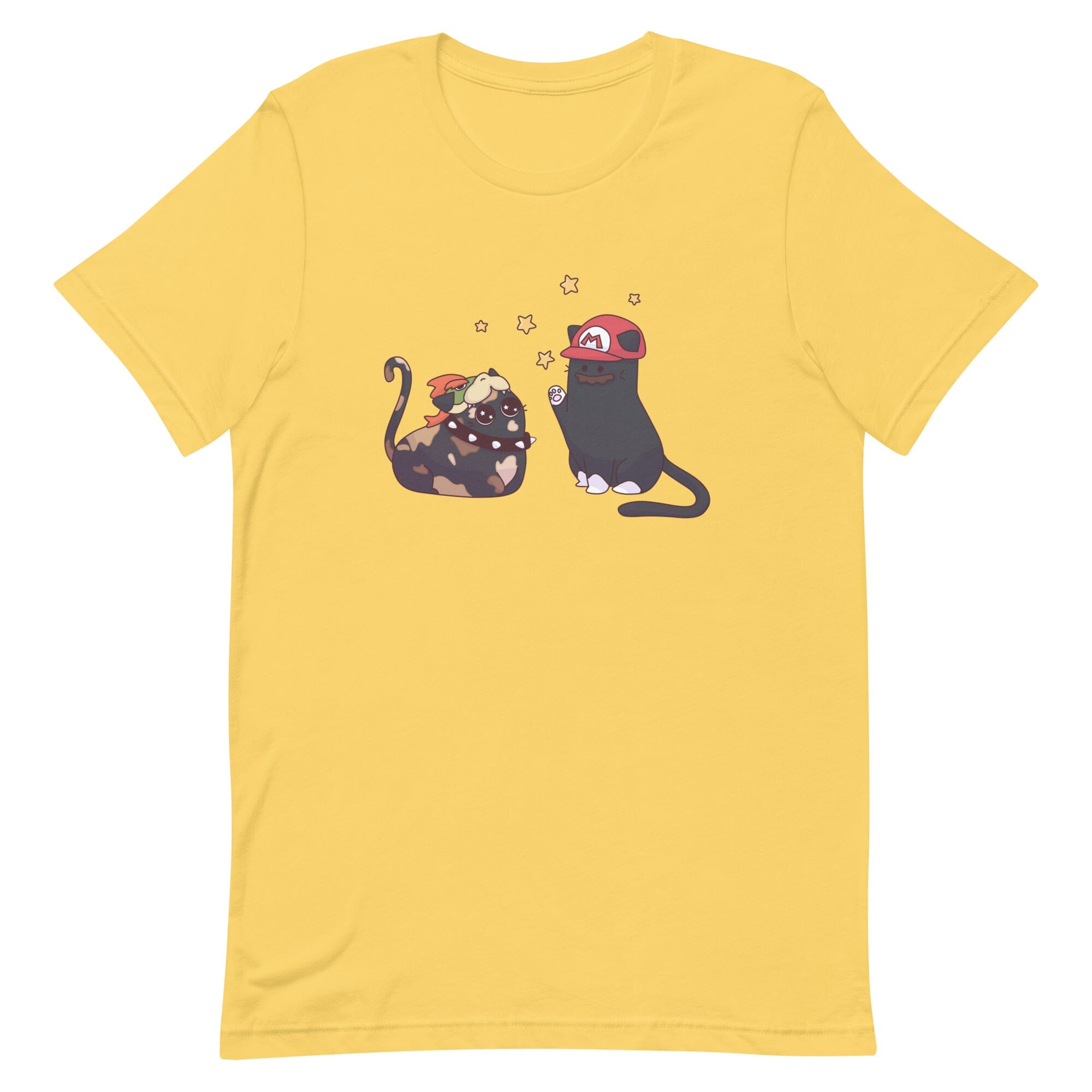 Team Bowser & Mario Kitties | Unisex t-shirt | TTI Stream Threads & Thistles Inventory Yellow S 