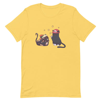 Team Bowser & Mario Kitties | Unisex t-shirt | TTI Stream Threads & Thistles Inventory Yellow S 