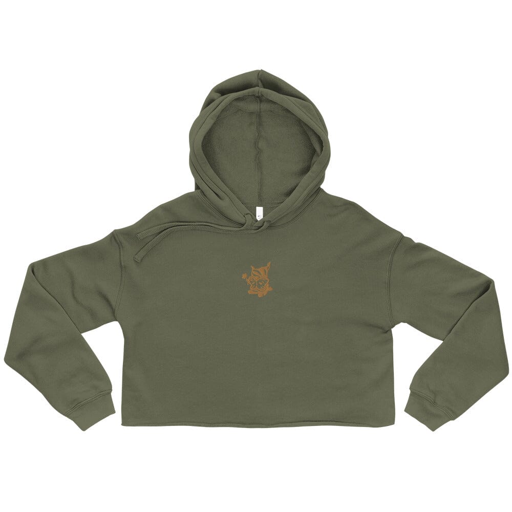 Golden Flower Korok | Crop Hoodie | The Legend of Zelda Threads & Thistles Inventory Military Green S 