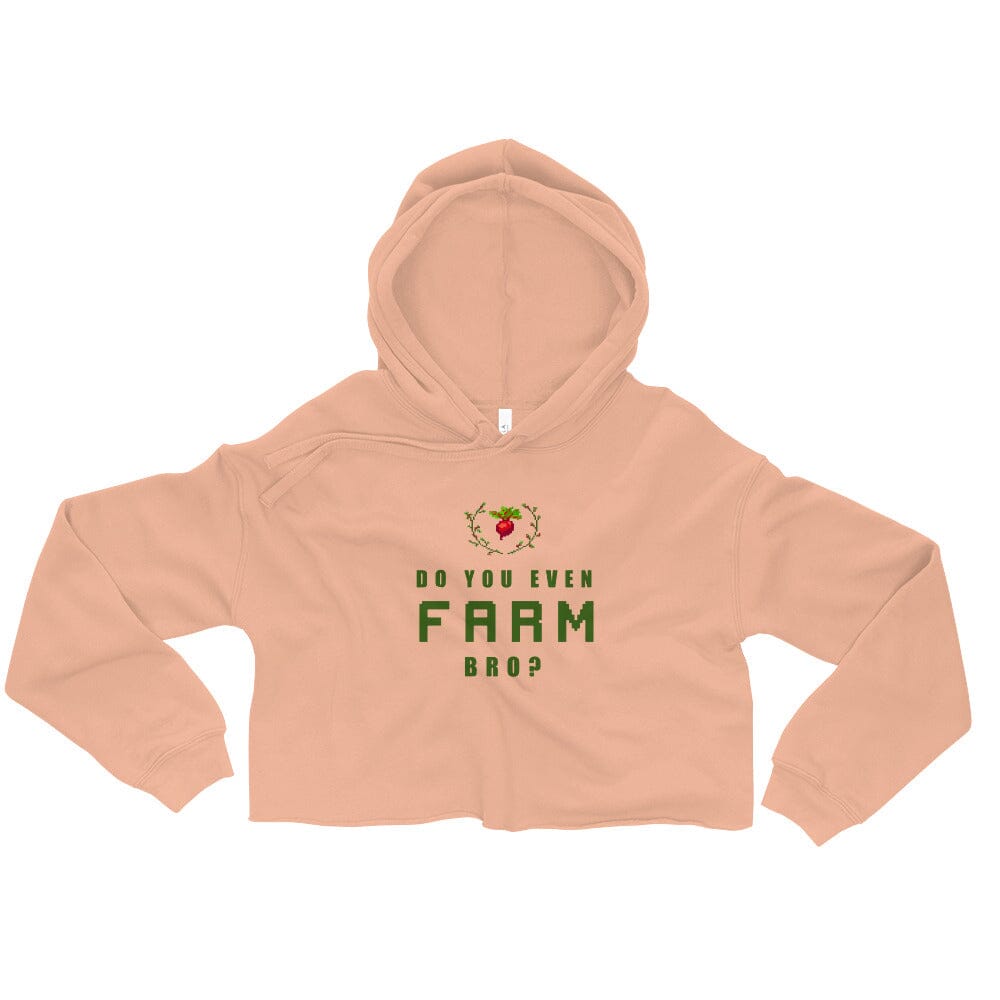 Do You Even Farm, Bro? | Crop Hoodie | Feminist Gamer Threads & Thistles Inventory Peach S 