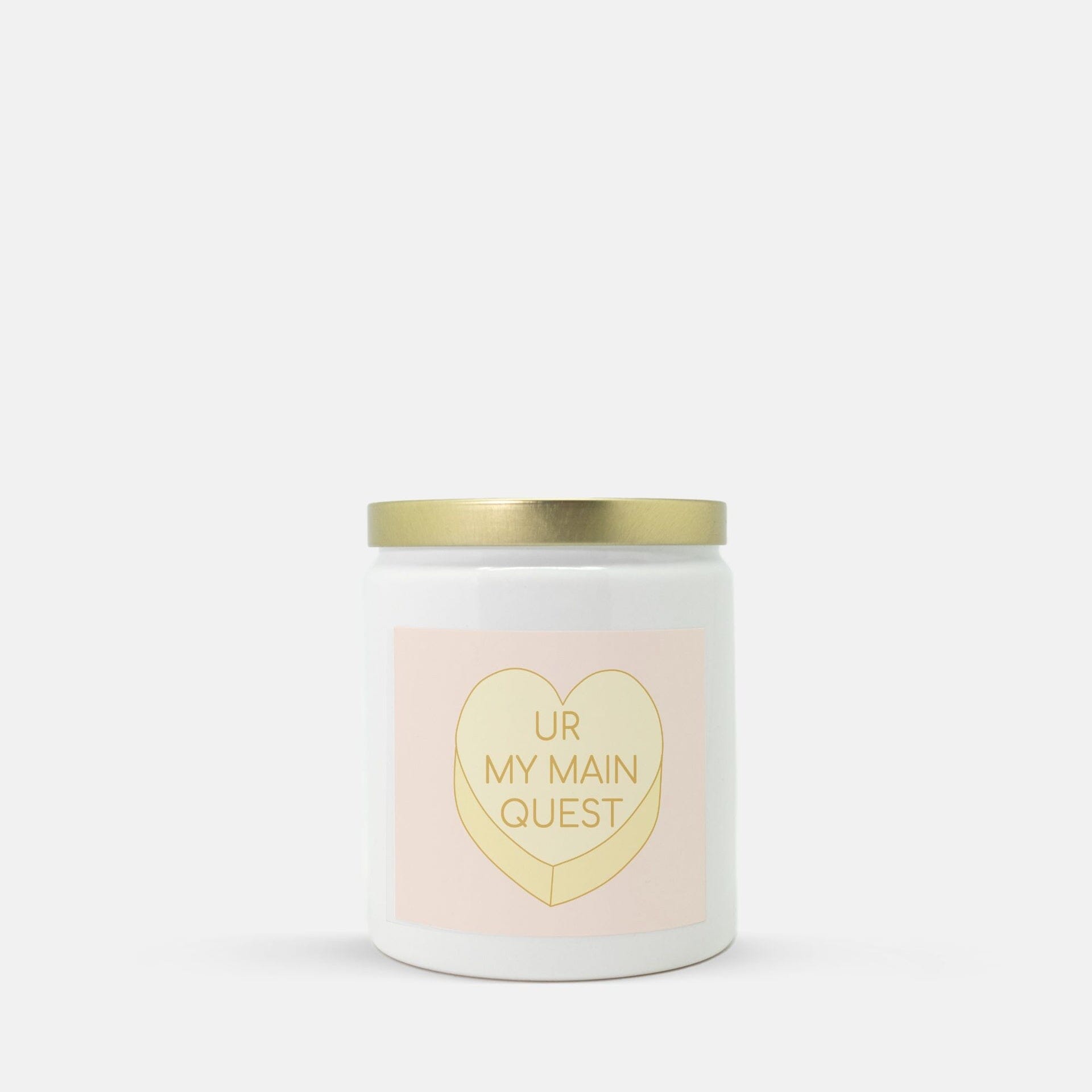 UR My Main Quest | 8oz Ceramic Candle | Valentine's Day Candles Threads & Thistles Inventory Gold Honeydew Melon 