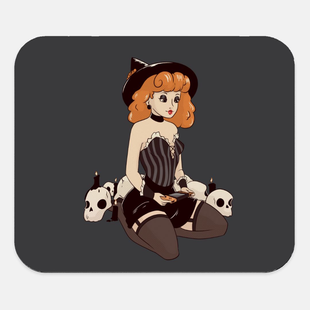 It's Game Time, Witches | Fall Mouse Pad (Rectangle) Mousepad Threads & Thistles Inventory 