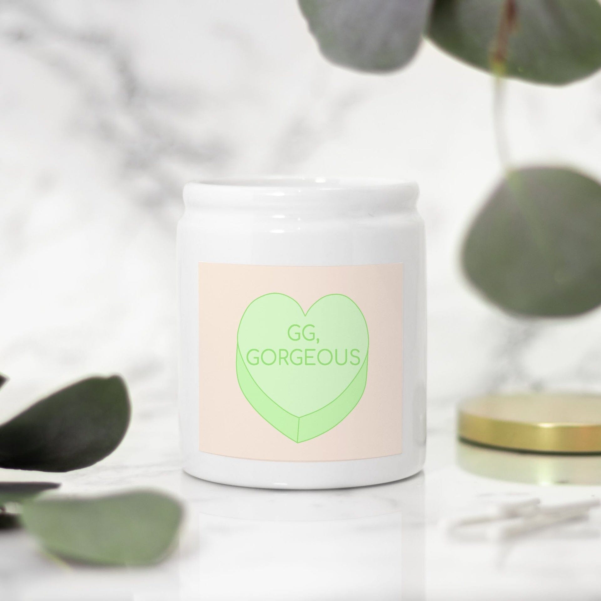 GG, Gorgeous | 8oz Ceramic Candle | Valentine's Day Candles Threads & Thistles Inventory 