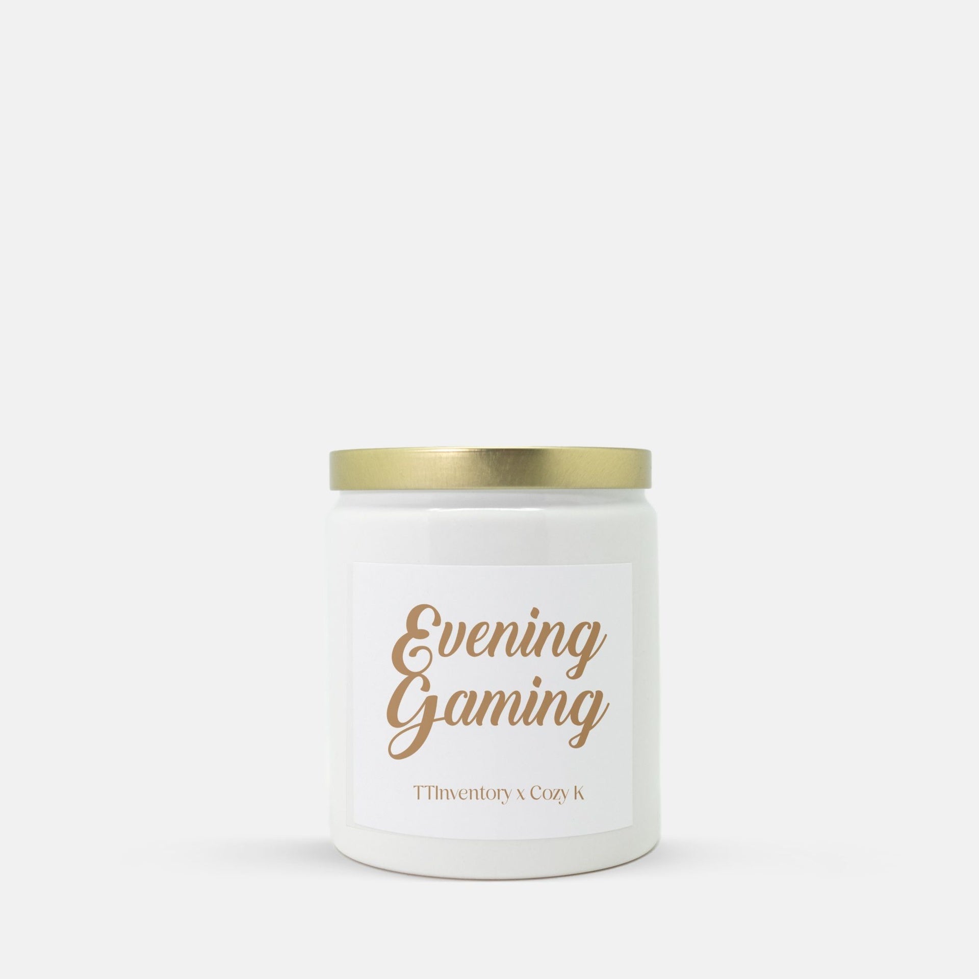 Evening Gaming | 8oz Ceramic Candle | Cozy Gamer Candles Threads & Thistles Inventory 