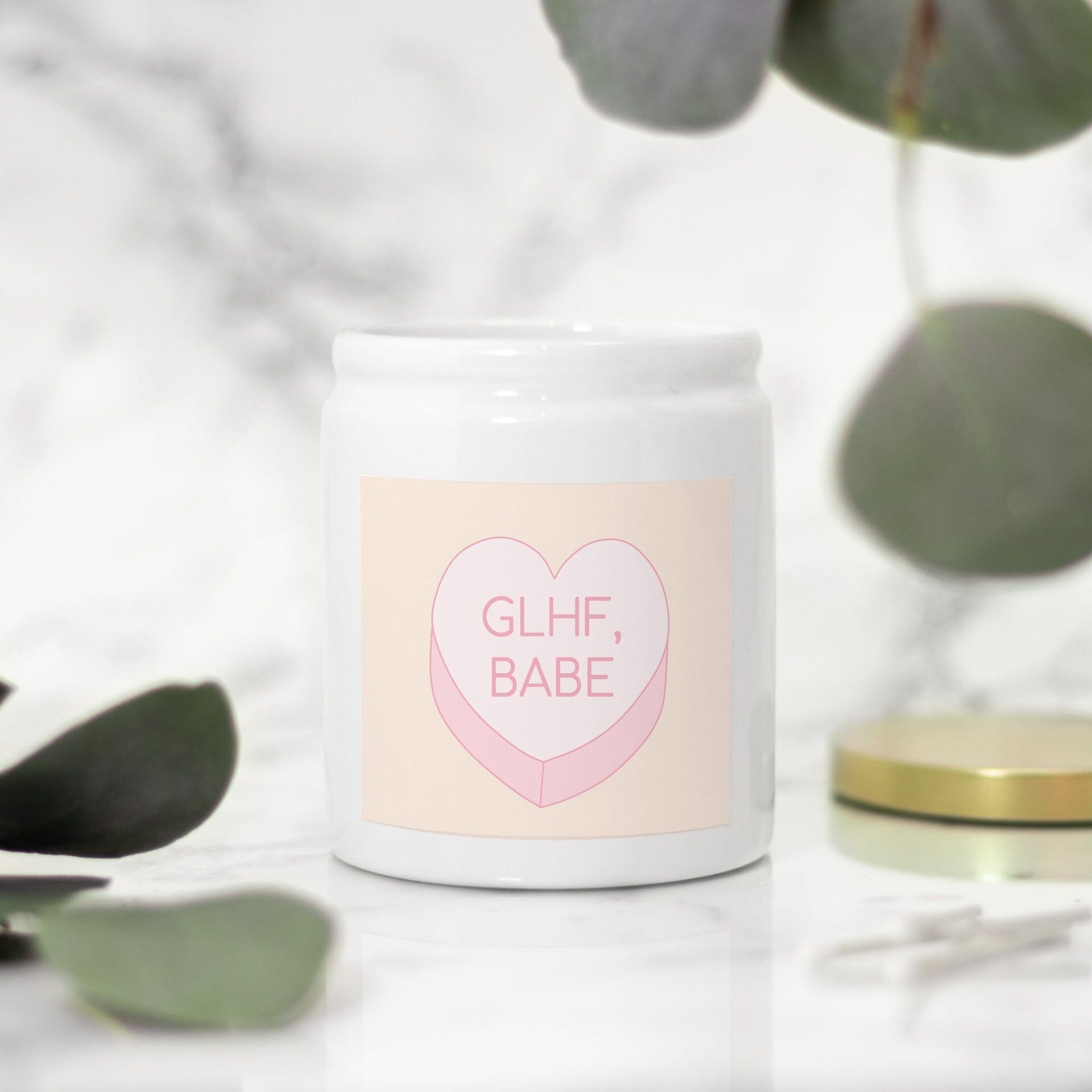 GLHF, Babe | 8oz Ceramic Candle | Valentine's Day Candles Threads & Thistles Inventory 