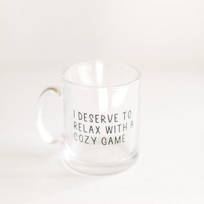 Relax with a Cozy Game | Mug Glass | Gamer Affirmations Mugs Threads & Thistles Inventory 