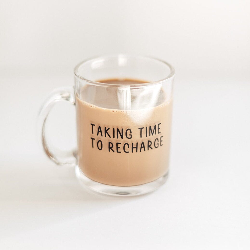Taking Time to Recharge | Mug Glass | Gamer Affirmations Mugs Threads & Thistles Inventory 