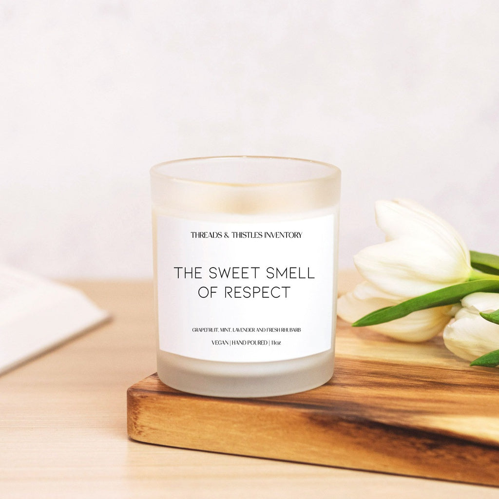 The Sweet Smell of Respect | 11oz Candle | Feminist Gamer Candles Threads & Thistles Inventory 