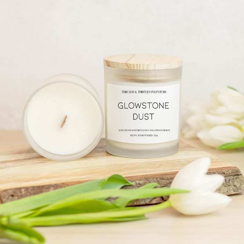 Glowstone Dust | 11oz Candle | Minecraft Candles Threads & Thistles Inventory 
