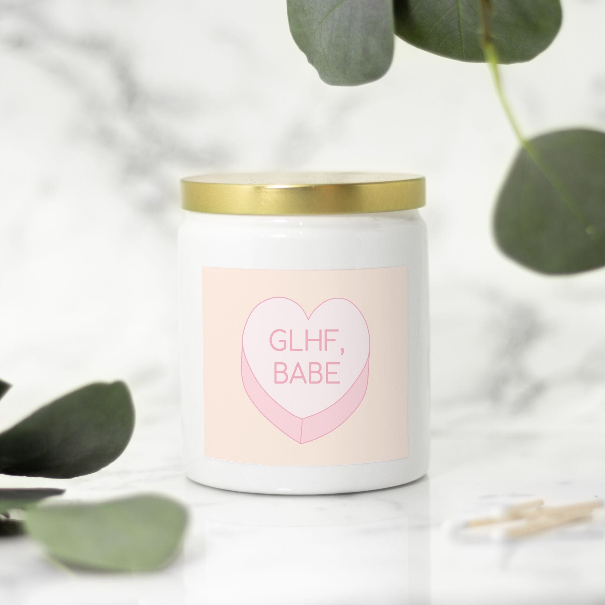 GLHF, Babe | 8oz Ceramic Candle | Valentine's Day Candles Threads & Thistles Inventory 