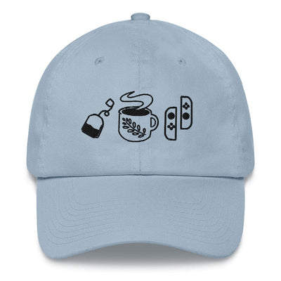 Cozy Hobbies | Dad hat | Cozy Gamer Threads & Thistles Inventory Light Blue 