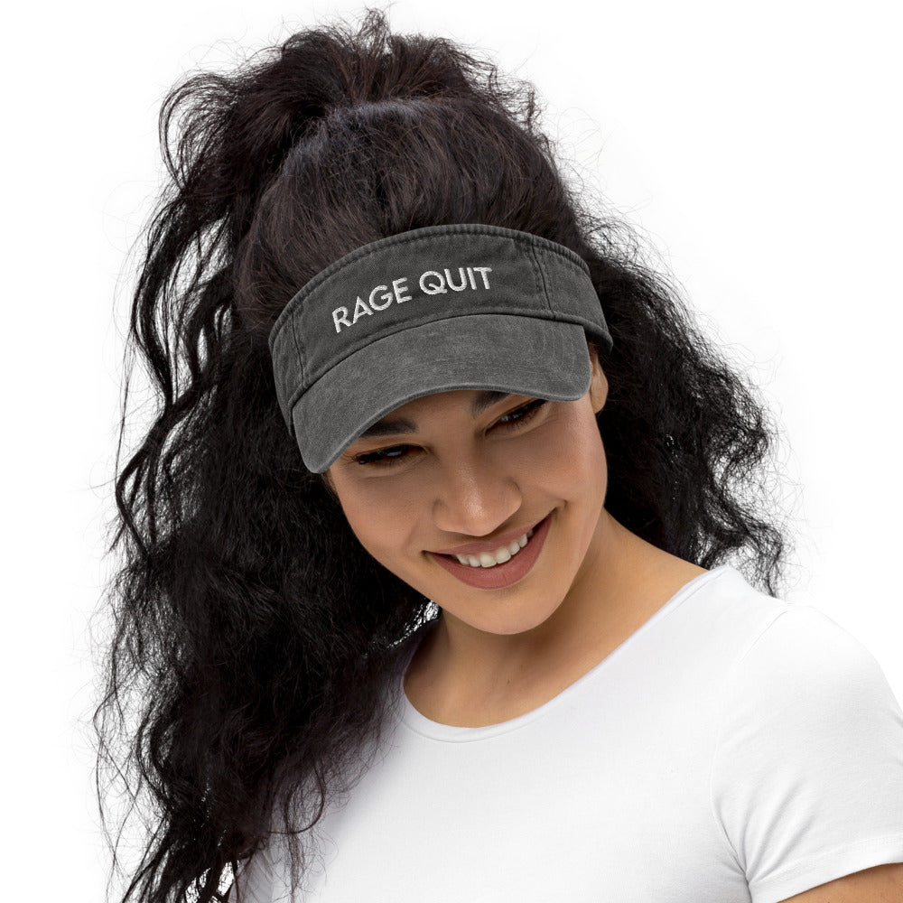 Rage Quit | Denim visor Threads and Thistles Inventory 