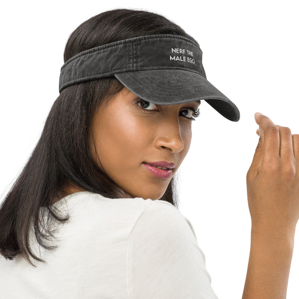 Nerf the Male Ego | Denim visor Threads and Thistles Inventory 
