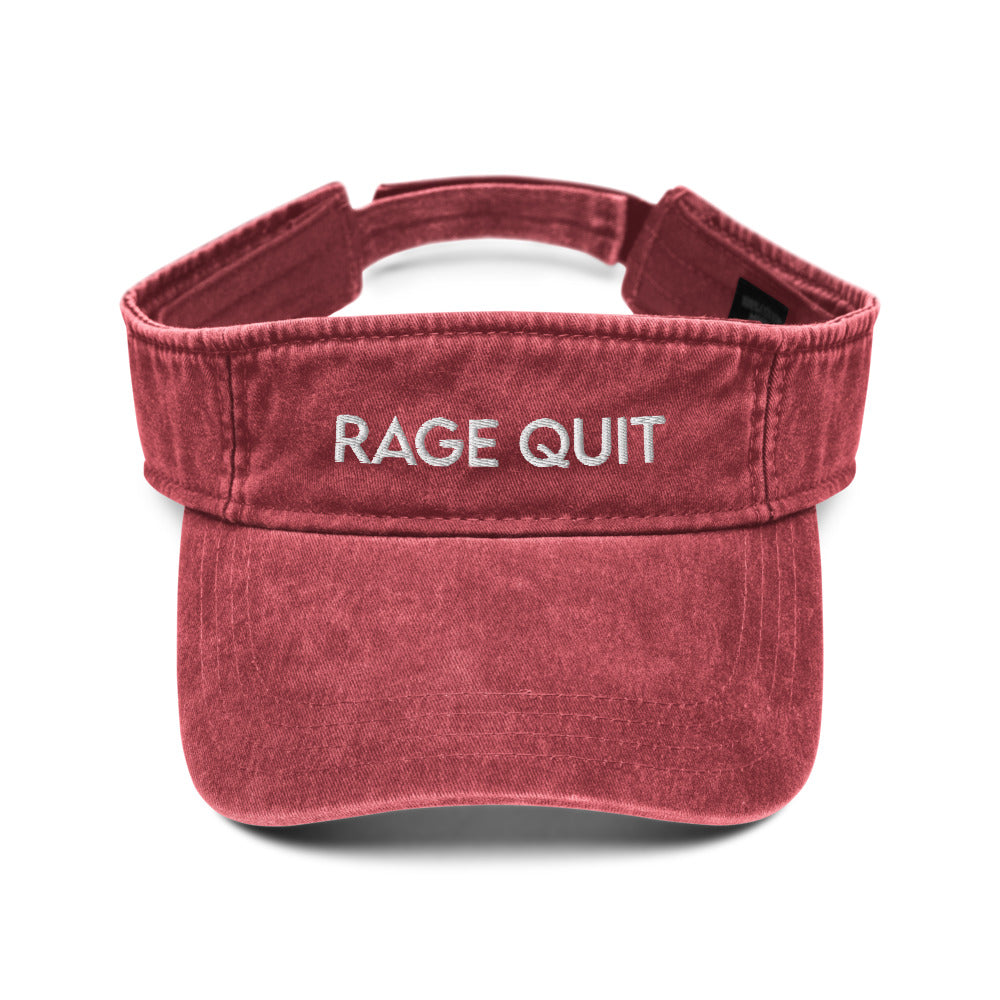Rage Quit | Denim visor Threads and Thistles Inventory Cardinal 