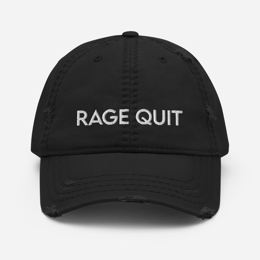 Rage Quit | Distressed Dad Hat Threads and Thistles Inventory 