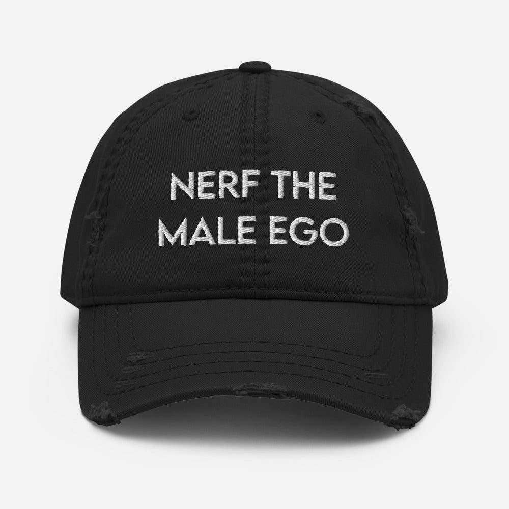 Nerf the Male Ego | Distressed Dad Hat Threads and Thistles Inventory 