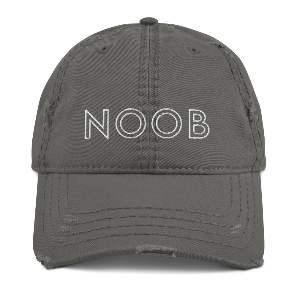 Noob | Distressed Dad Hat Threads and Thistles Inventory Charcoal Grey 