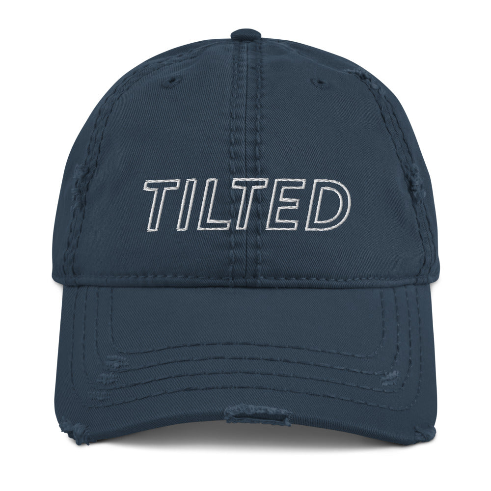 Tilted | Distressed Dad Hat Threads and Thistles Inventory Navy 