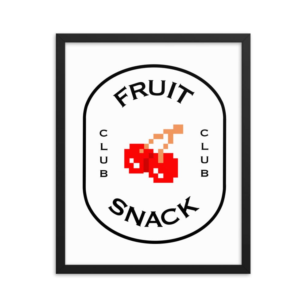 Fruit Snack Club | Framed poster | Retro Gaming Threads & Thistles Inventory 