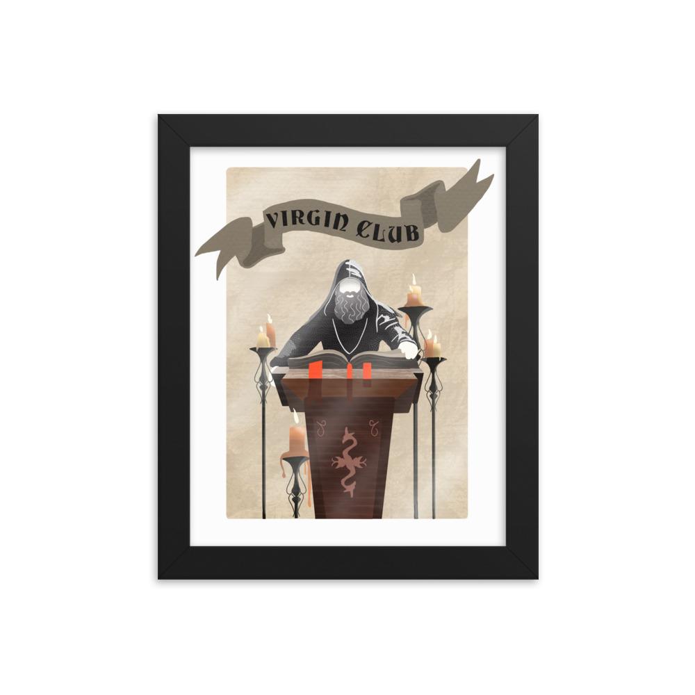 Virgin Club | 8x10 in Framed poster | Skyrim Threads and Thistles Inventory Black 