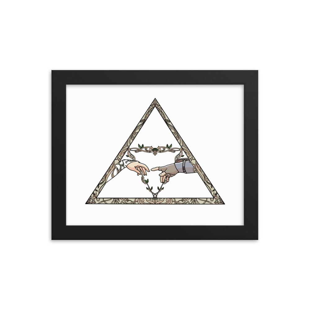 The Creation | 8x10 Framed poster | The Legend of Zelda Threads and Thistles Inventory Black 