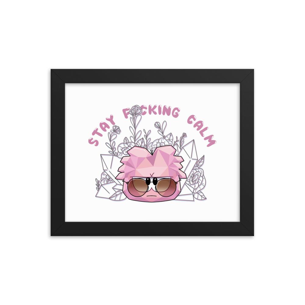 Stay Calm | Framed poster | Club Penguin Threads and Thistles Inventory Black 