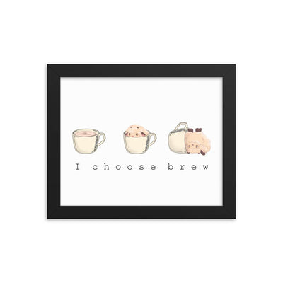 I Choose Brew | Framed poster | Pokemon Threads and Thistles Inventory Black 