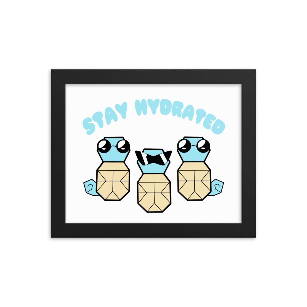 Stay Hydrated | 8x10 Framed poster | Pokemon Threads and Thistles Inventory Black 