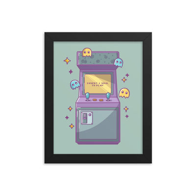 Insert 1 Life to Play | Framed poster | Retro Gaming Threads & Thistles Inventory 