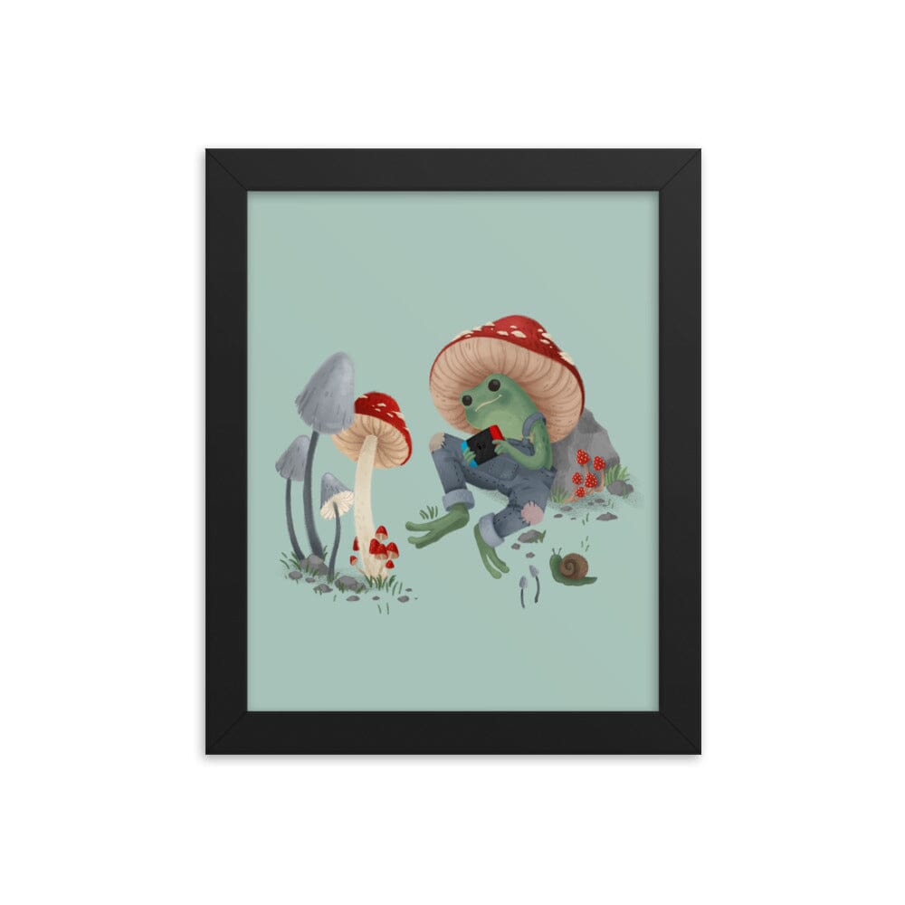 Cottagecore Frog | 8x10 Framed poster | Cozy Gaming Threads & Thistles Inventory 