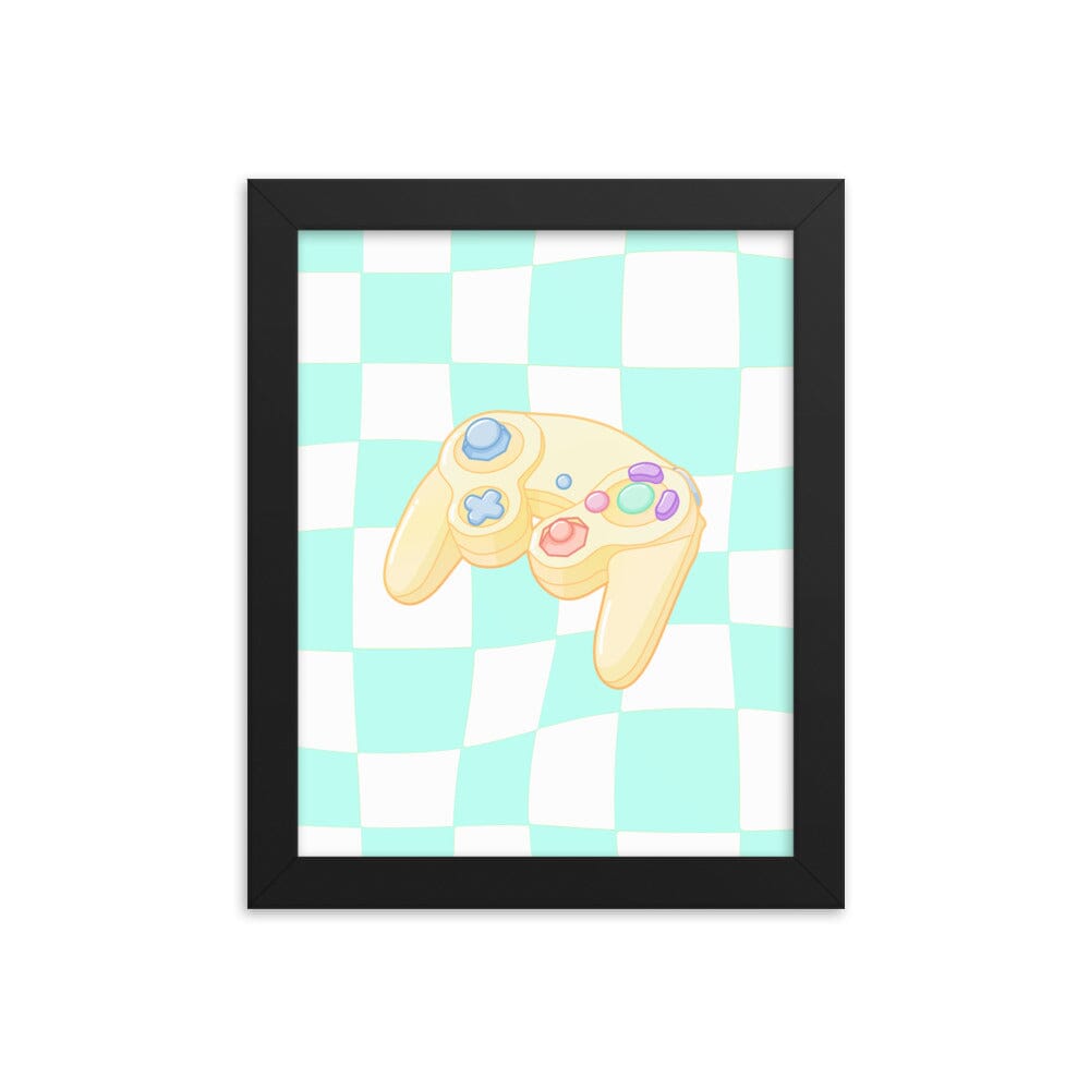 Gamecube Controller | Framed poster | Retro Gaming Threads & Thistles Inventory 