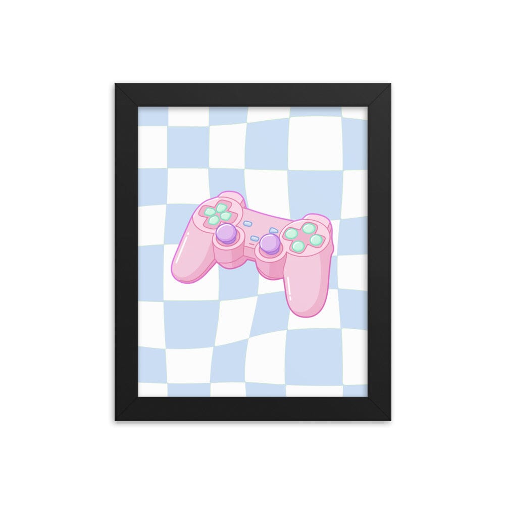 PS1 Controller | Framed poster | Retro Gaming Threads & Thistles Inventory 