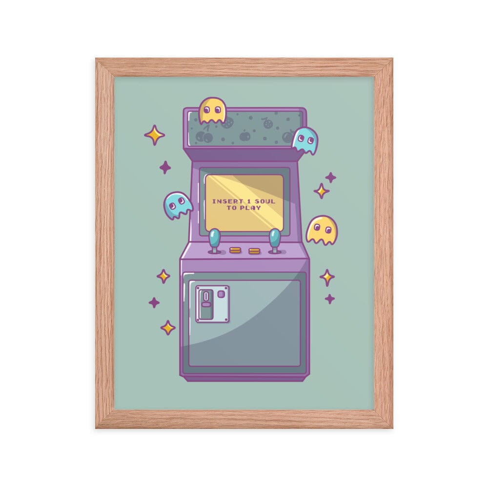 Insert 1 Life to Play | Framed poster | Retro Gaming Threads & Thistles Inventory 