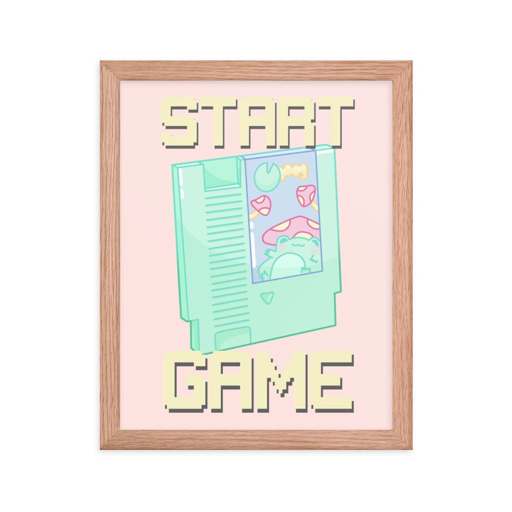 Start Game NES | Framed poster | Retro Gaming Threads & Thistles Inventory 