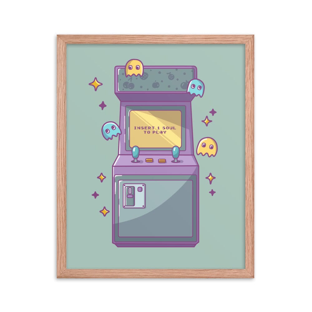 Insert 1 Life to Play | Framed poster | Retro Gaming Threads & Thistles Inventory 