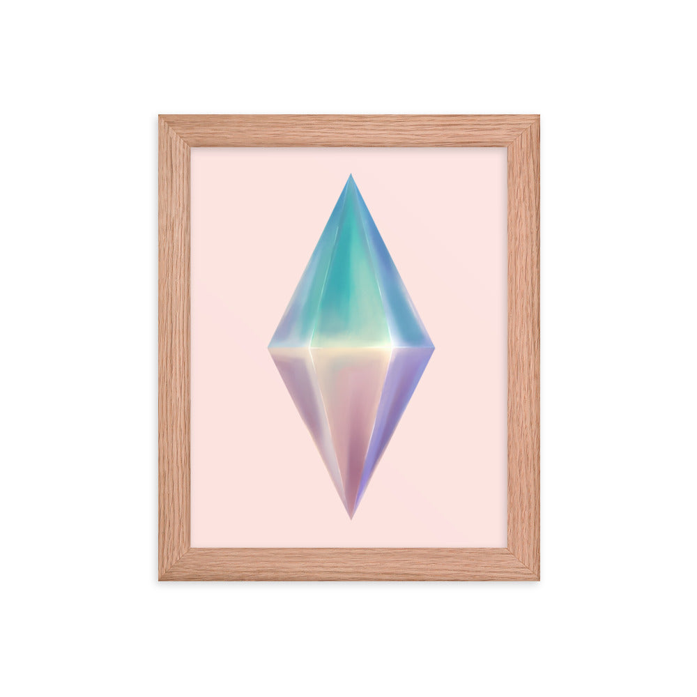 Plumbob Purple Crystal | 8x10 Framed poster | The Sims Threads and Thistles Inventory Red Oak 