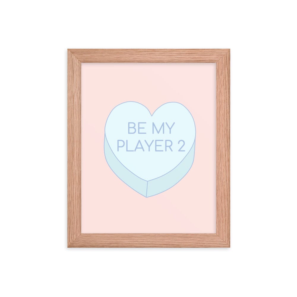 Be My P2 | 8x20 Framed poster | Valentine's Day Threads & Thistles Inventory Red Oak 
