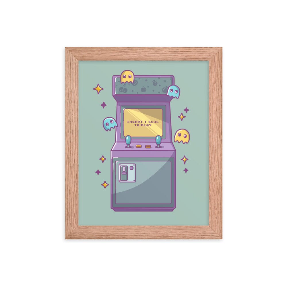 Insert 1 Life to Play | Framed poster | Retro Gaming Threads & Thistles Inventory 