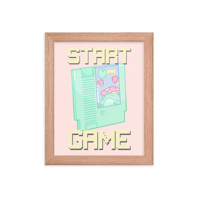 Start Game NES | Framed poster | Retro Gaming Threads & Thistles Inventory 