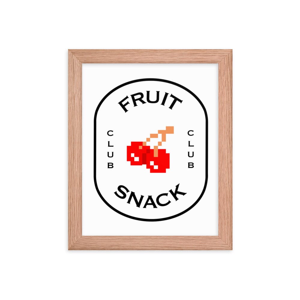 Fruit Snack Club | Framed poster | Retro Gaming Threads & Thistles Inventory 