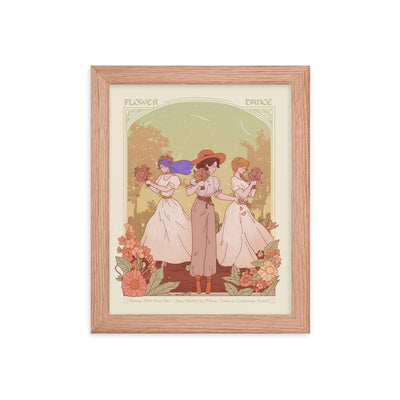 Vintage Flower Dance | Framed poster | Stardew Valley Framed Prints Threads & Thistles Inventory Red Oak 8″×10″ 